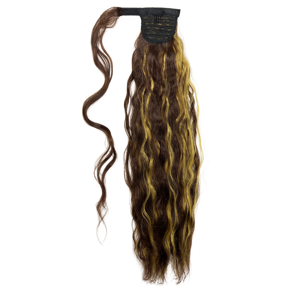 Free Shipping Ebo Synthetic Heat Resistant Wrap Around Ponytail Hair Extension Body Wave 30"