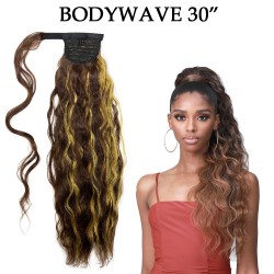 Ebo Synthetic Heat Resistant Wrap Around Ponytail Hair Extension Body Wave 30"