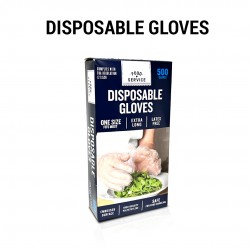 Plastic Disposable Food Gloves One Size Extra Long (500 CT) Plastic Disposable Food Gloves One Size Extra Long (500 CT)
