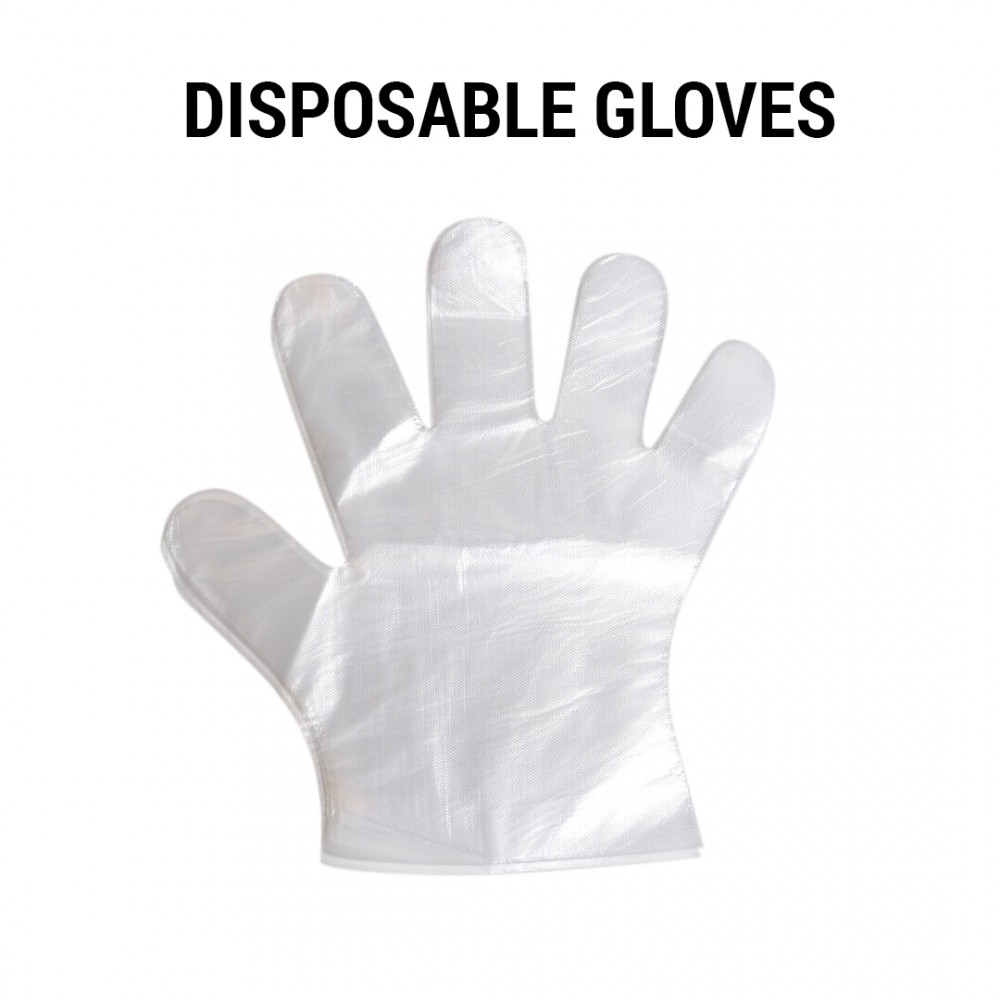 Free Shipping Plastic Disposable Food Gloves One Size Extra Long (500 CT)