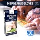 Free Shipping Plastic Disposable Food Gloves One Size Extra Long (500 CT)