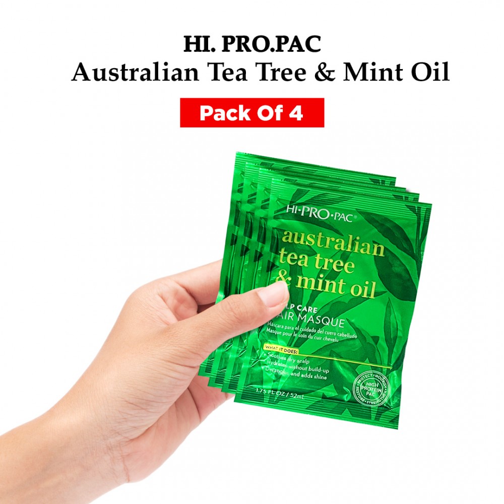 Free Shipping Hi-Pro-Pac Australian Tea Tree and Mint Oil Scalp Care Hair Masque - 1.75 oz ( 4 Pack )