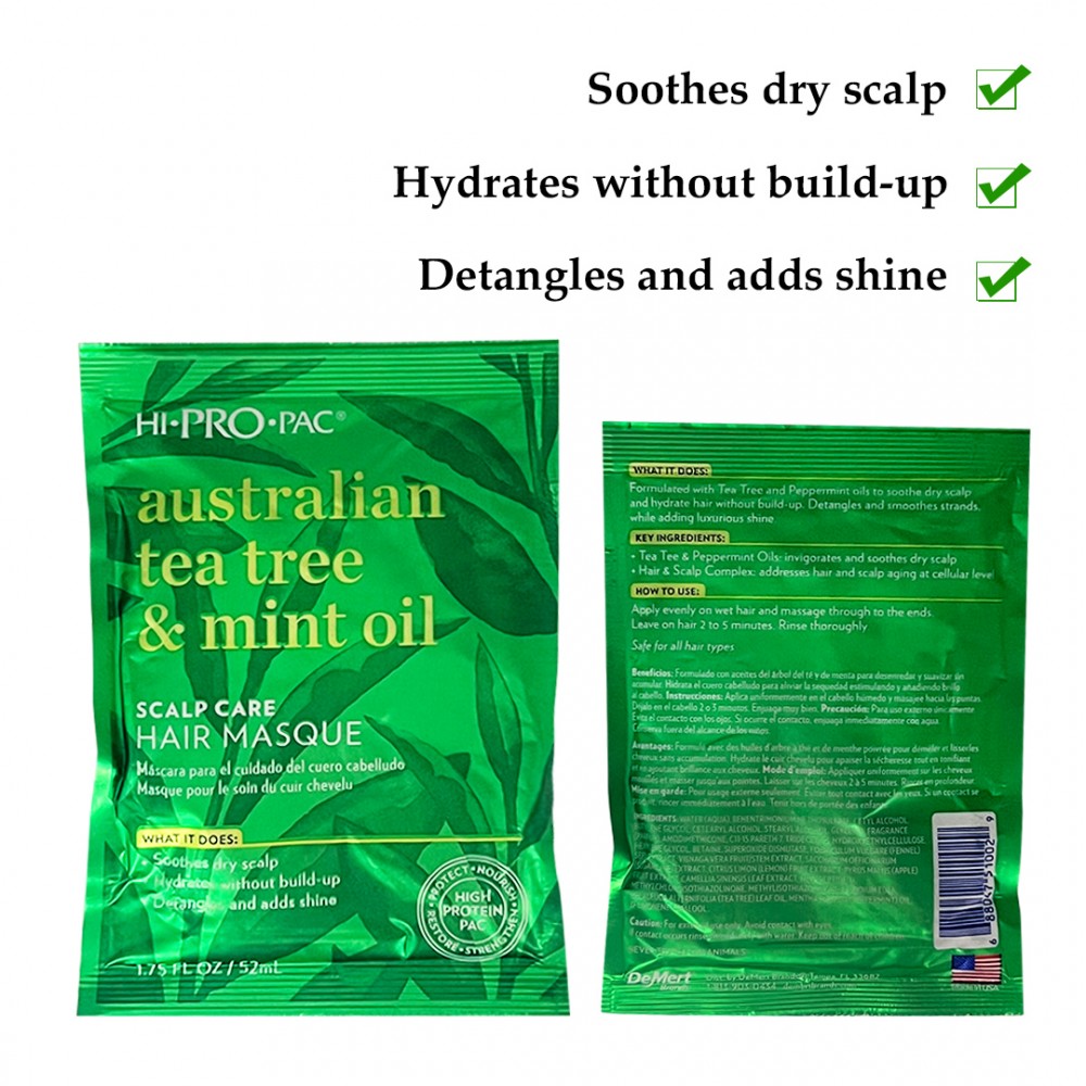 Free Shipping Hi-Pro-Pac Australian Tea Tree and Mint Oil Scalp Care Hair Masque - 1.75 oz ( 4 Pack )