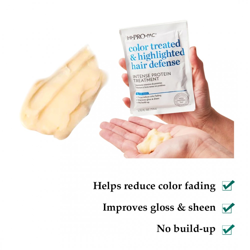 Free Shipping Hi-Pro-Pac Color Treated and Highlighted Hair Defense Intense Protein Treatment - 1.75 oz ( 2 Pack )