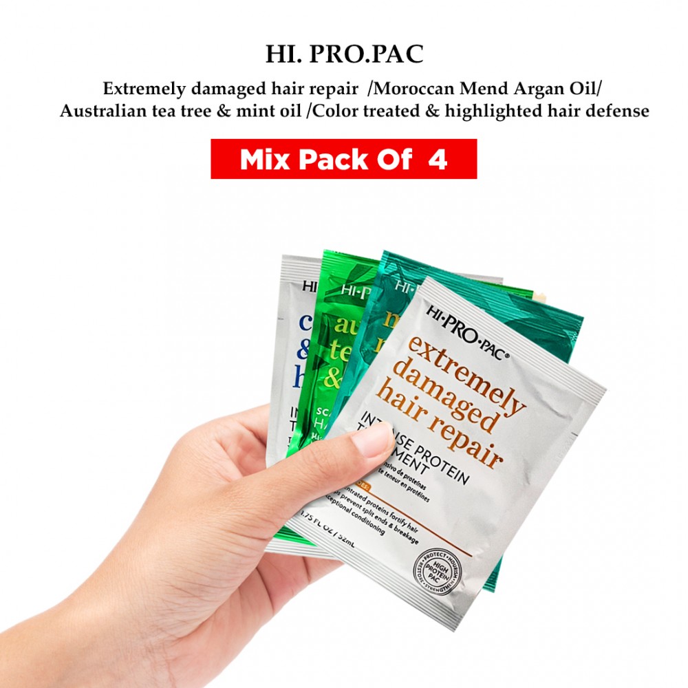 Free Shipping Hi-Pro-Pac Protein Treatment Masque Conditioner Mix Pack of 4 - 1.75 oz Each Pack