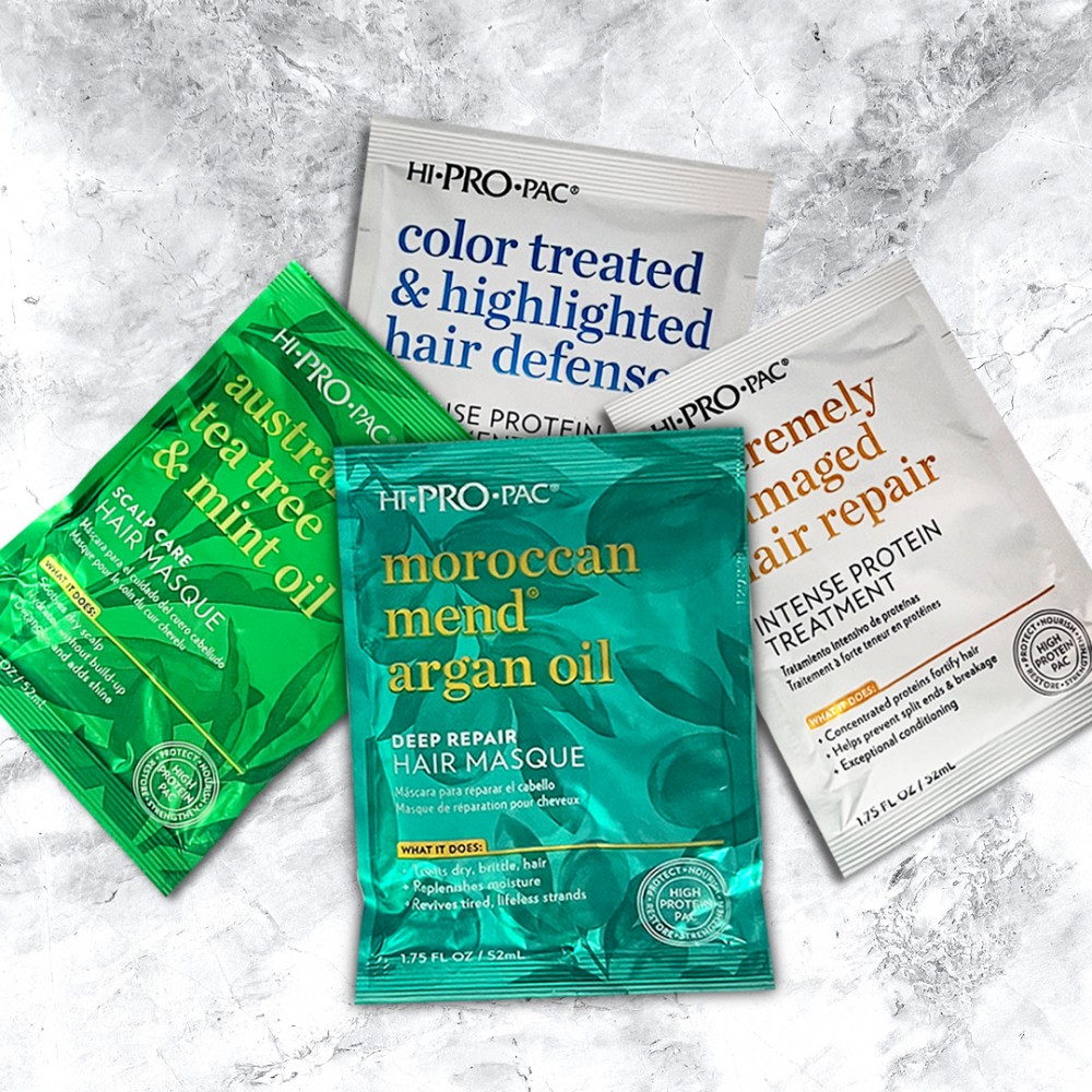 Free Shipping Hi-Pro-Pac Protein Treatment Masque Conditioner Mix Pack of 4 - 1.75 oz Each Pack