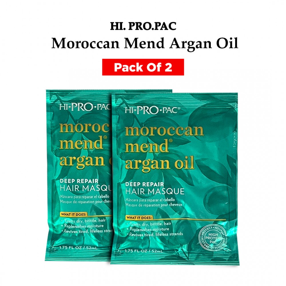 Free Shipping Hi-Pro-Pac Moroccan Mend Argan Oil Deep Repair Hair Masque - 1.75 oz ( 2 Pack ) Free Shipping Hi-Pro-Pac Moroccan Mend Argan Oil Deep Repair Hair Masque - 1.75 oz ( 2 Pack )