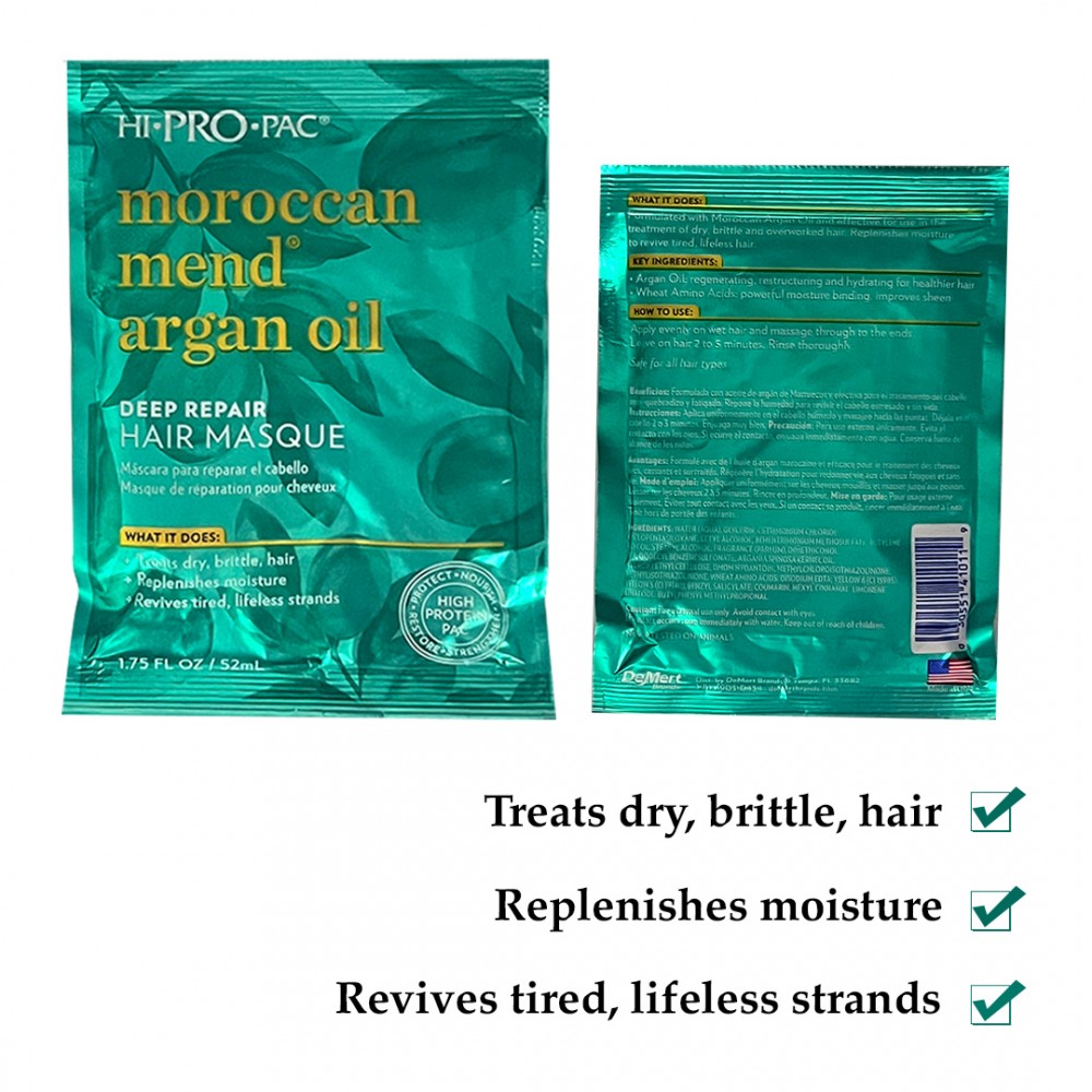 Free Shipping Hi-Pro-Pac Moroccan Mend Argan Oil Deep Repair Hair Masque - 1.75 oz ( 2 Pack ) Free Shipping Hi-Pro-Pac Moroccan Mend Argan Oil Deep Repair Hair Masque - 1.75 oz ( 2 Pack )