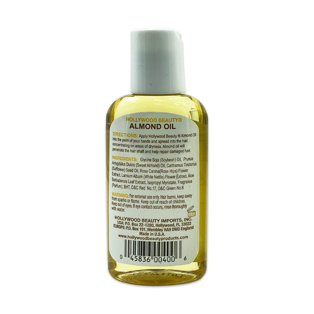 Hollywood Beauty Almond Oil Rich In Folic Acid Hair Oil 2 Fl Oz