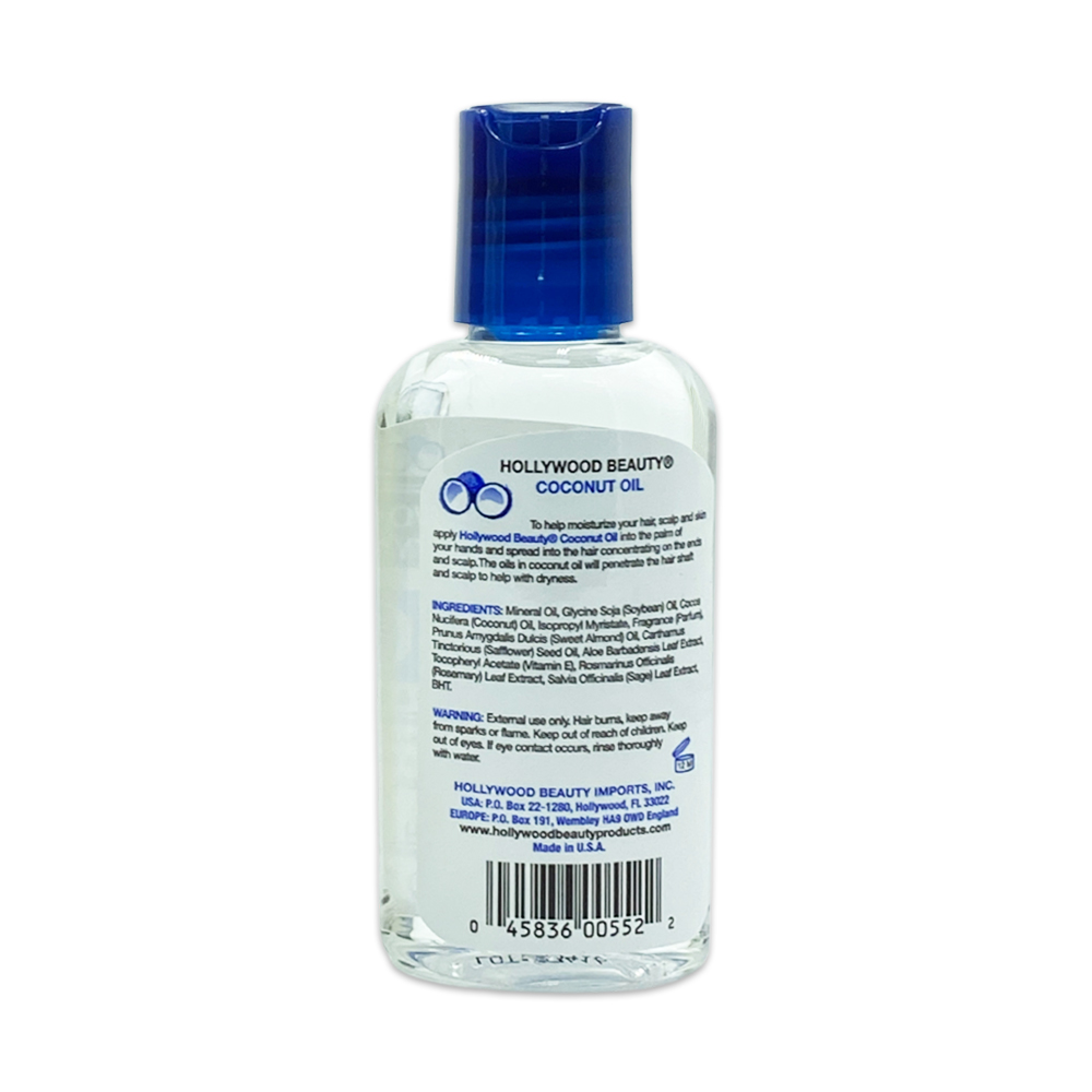 Hollywood Beauty Coconut Oil Moisturizes Hair And Skin Hair Oil 2 Fl Oz