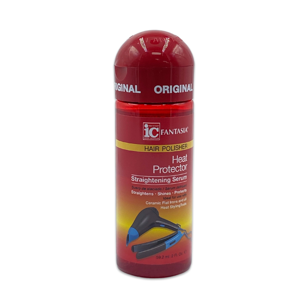 Fantasia Ic Hair Polisher Heat Protector Straightening Serum Straightens Shines 2 Oz