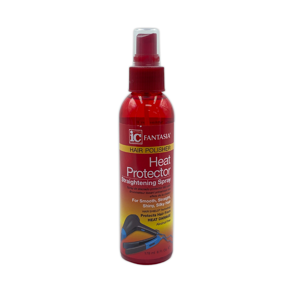 Fantasia Ic Hair Polisher Heat Protector Straightening Spray For Smooth Straight Shiny Silky Hair Shield Technology Protects Hair From Heat Damage 6 Oz