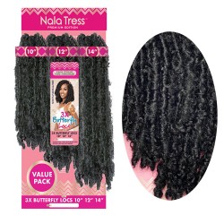 Janet Collection Nala Tress Locs Synthetic Hair Crochet Braid Loop 3x Butterfly Locs 10”12”14”