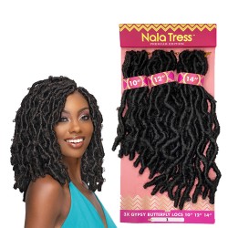 Janet Collection Nala Tress Locs Synthetic Hair Crochet Braid Loop 3x Gypsy Butterfly Locs 10”12”14”