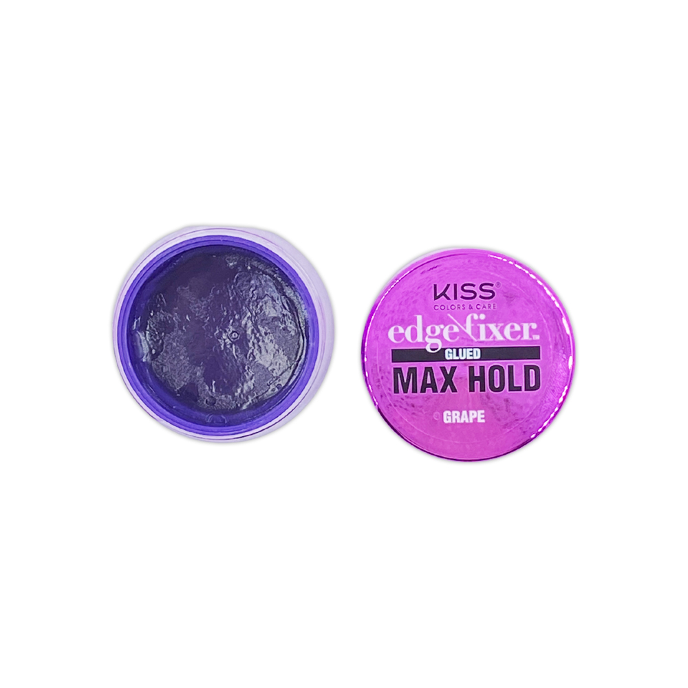 Kiss Color And Care Edge Control Fixer Glued Max Hold Grape 1 OZ
