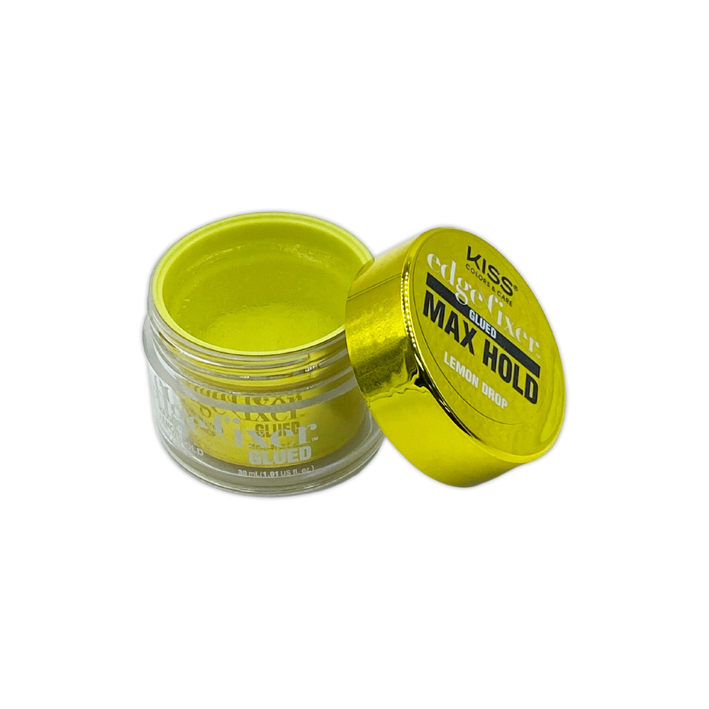 Kiss Color And Care Edge Control Fixer Glued Max Hold Lemon Drop 1 OZ