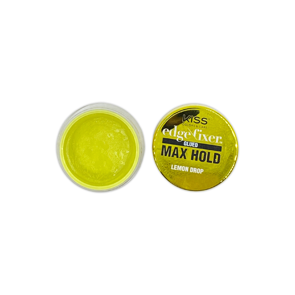 Kiss Color And Care Edge Control Fixer Glued Max Hold Lemon Drop 1 OZ