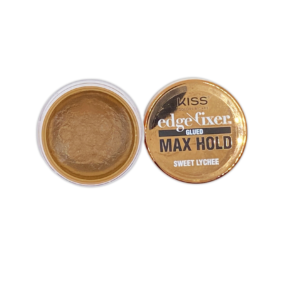 Kiss Color And Care Edge Control Fixer Glued Max Hold Sweet Lychee 1 OZ