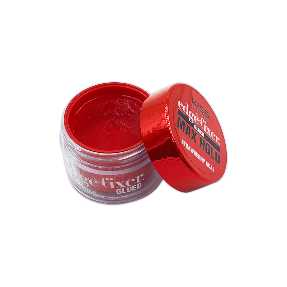 Kiss Color And Care Edge Control Fixer Glued Max Hold Strawberry Acai 1 OZ