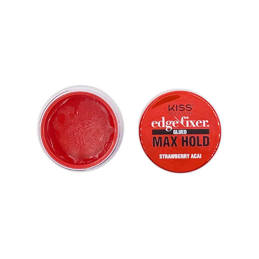 Kiss Color And Care Edge Control Fixer Glued Max Hold Strawberry Acai 1 OZ