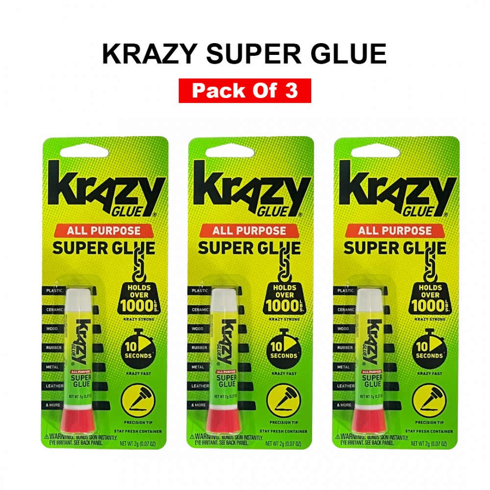 Krazy Super Glue for All Purpose - 2g ( 3 Pack )
