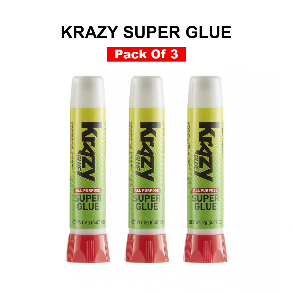 Krazy Super Glue for All Purpose - 2g ( 3 Pack )