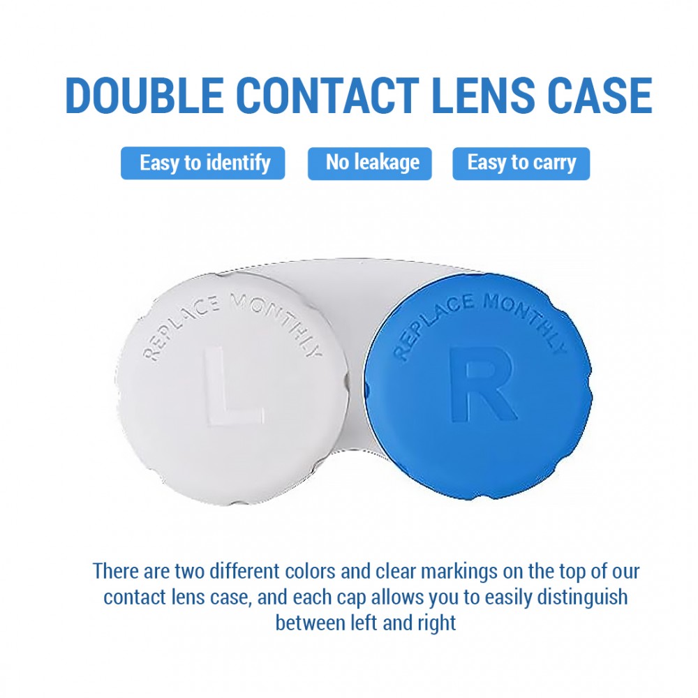 Ebo Colorful Contact Lens Case ( Blue ) - 12 Pack