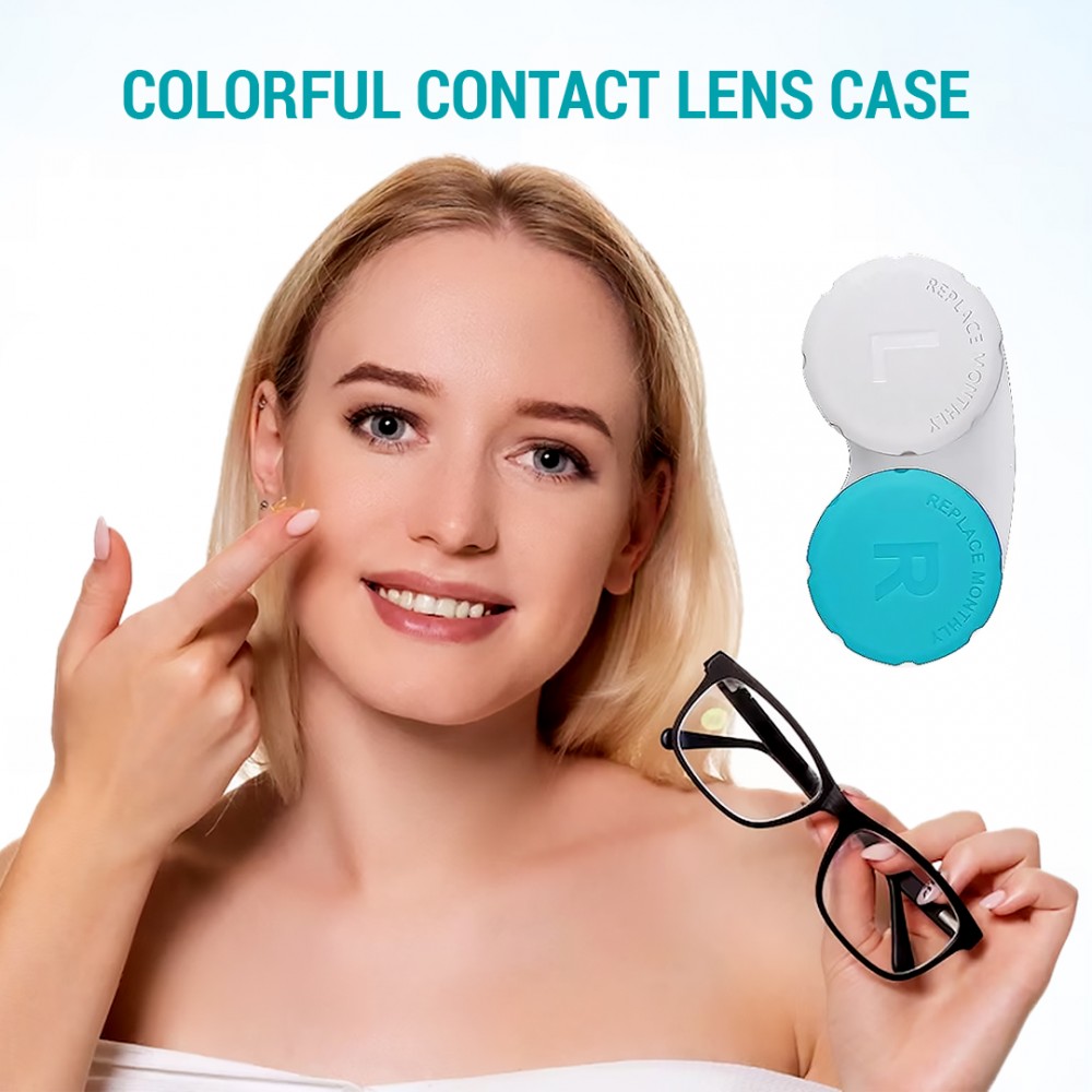 Ebo Colorful Contact Lens Case ( Bondi Blue )