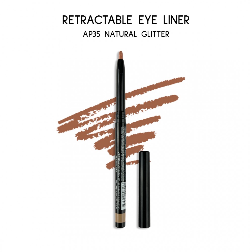 Free Shipping Ebo Retractable Waterproof Eyeliner Mechanical Eyeliner Pencil AP35 NATURAL GLITTER