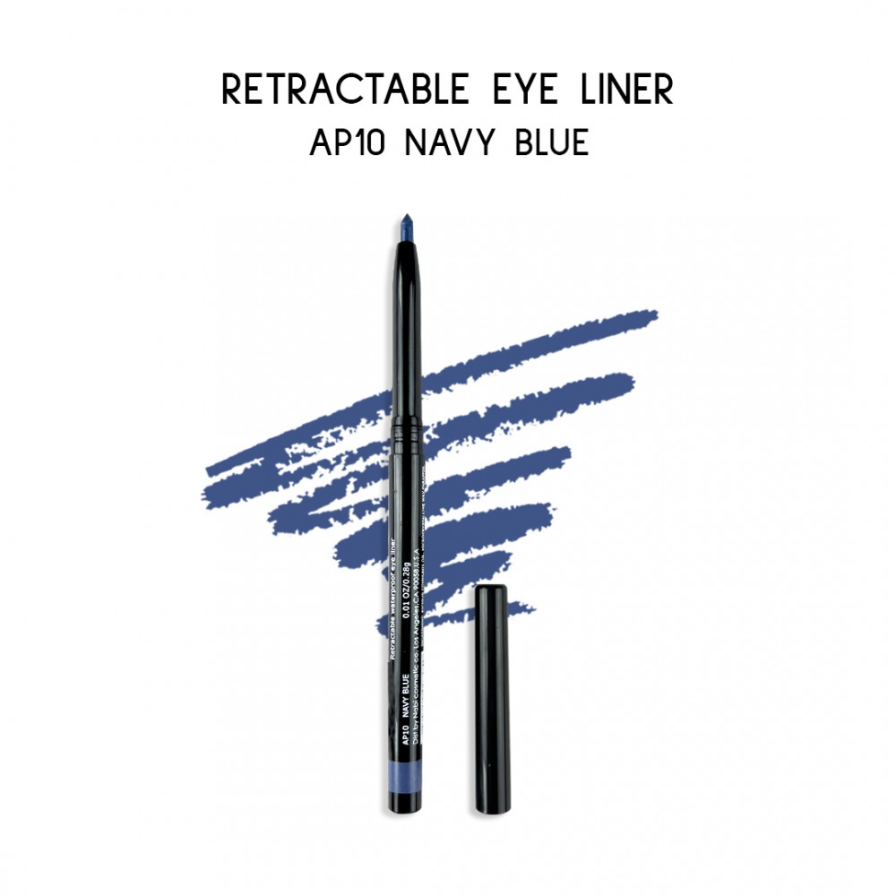 Ebo Retractable Waterproof Eyeliner Mechanical Eyeliner Pencil AP10 NAVY BLUE ( Pack Of 2 )