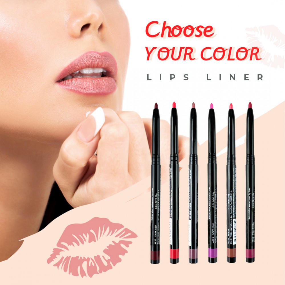 Ebo Retractable Waterproof Lipliner Mechanical Lipliner Pencil Ap17 Cabaret  ( Pack Of 2 )