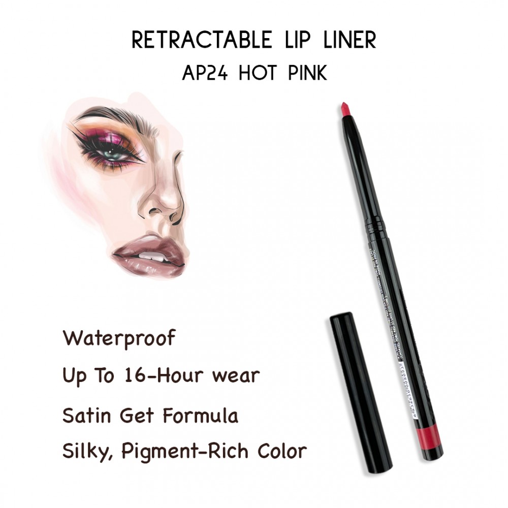 Ebo Retractable Waterproof Lipliner Mechanical Lipliner Pencil Ap23 Hot Red ( Pack Of 2 )