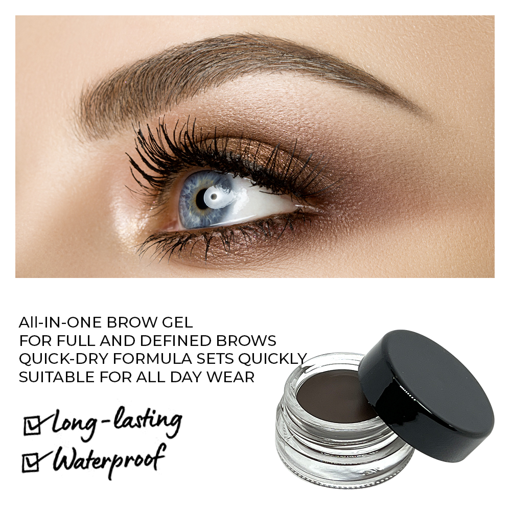 Free Shipping Ebo Eyebrow Gel Liner Waterproof Eye Liner Brush Brown