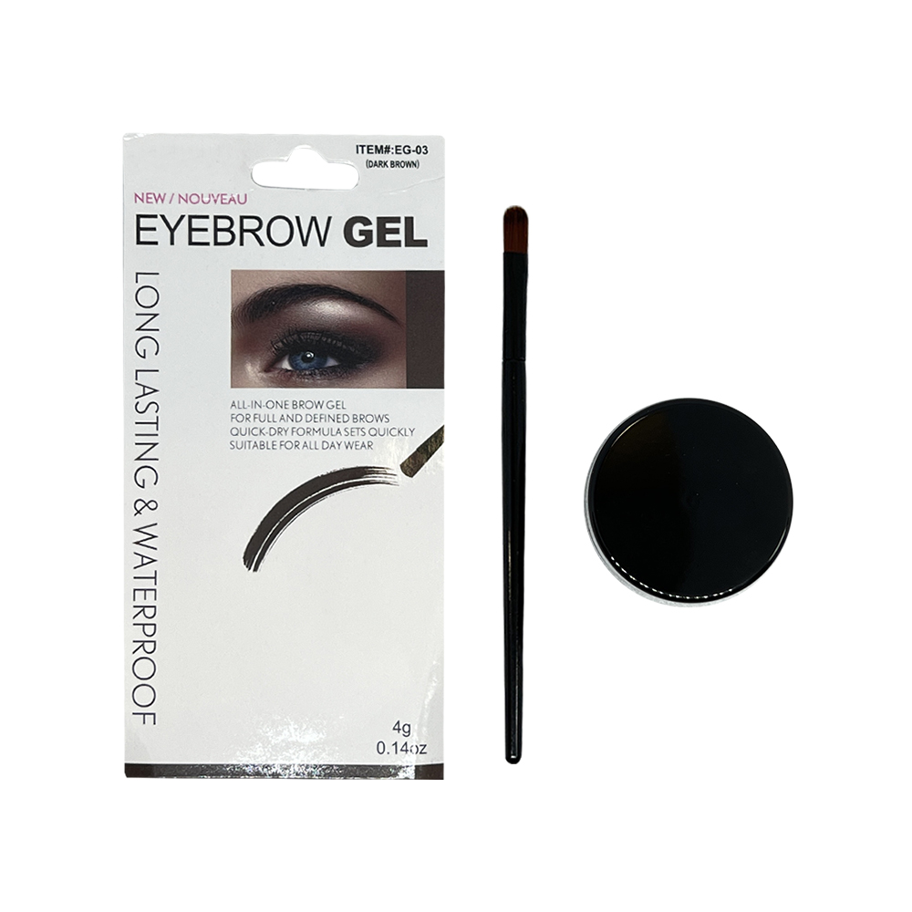 Free Shipping Ebo Eyebrow Gel Liner Waterproof Eye Liner Brush Dark Brown