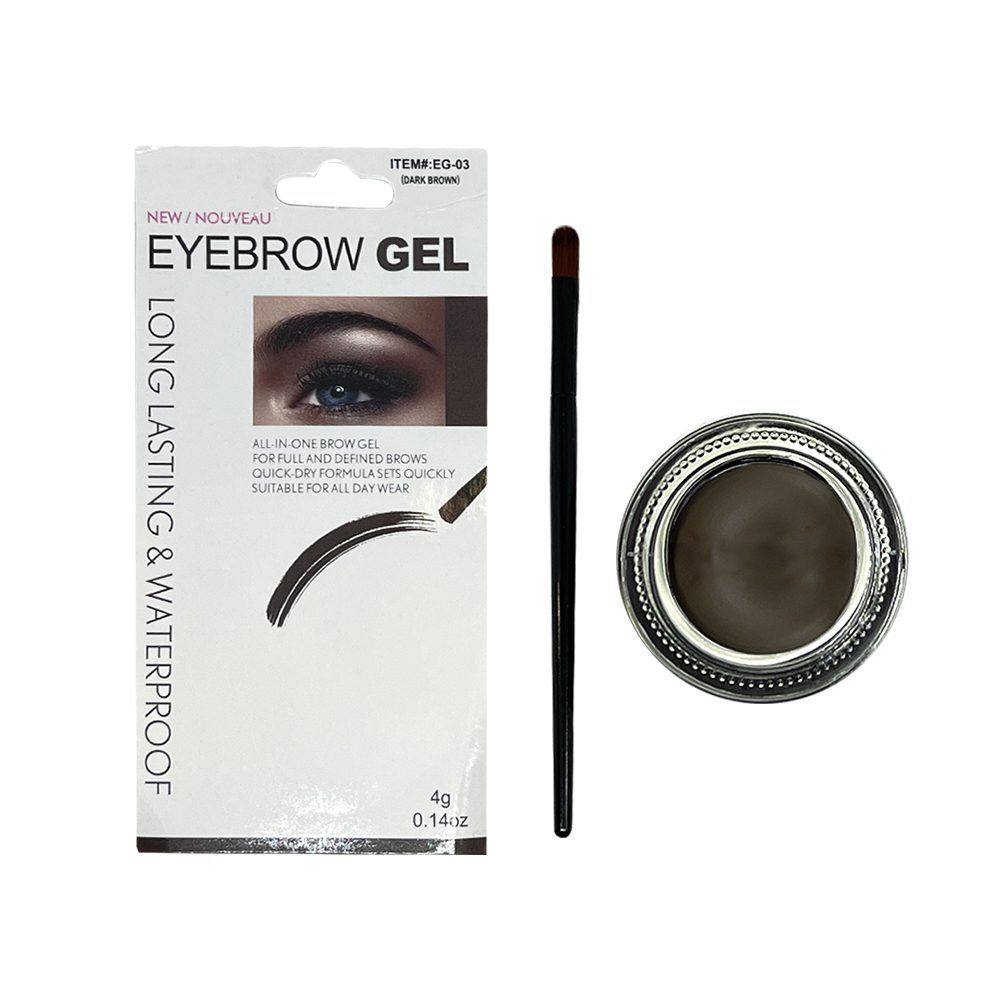 Free Shipping Ebo Eyebrow Gel Liner Waterproof Eye Liner Brush Dark Brown