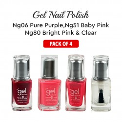 Ebo Gel Nail Polish Long Lasting Gel Set 4 Color Gold Baby Pink Bright Pink & Top Coat Ebo Gel Nail Polish Long Lasting Gel Set 4 Color Gold Baby Pink Bright Pink & Top Coat