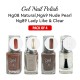 Free Shipping Ebo Gel Nail Polish Long Lasting Gel Set 4 color Nude Pearl, Pink jumbo Glitter, Natural & Top Coat