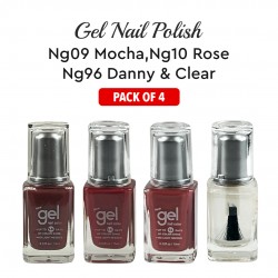 Ebo Gel Nail Polish Long Lasting Gel Set 4 Color Mocha, Rose, Danny & Top Coat Ebo Gel Nail Polish Long Lasting Gel Set 4 Color Mocha, Rose, Danny & Top Coat