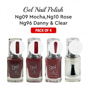 Ebo Gel Nail Polish Long Lasting Gel Set 4 Color Mocha, Rose, Danny & Top Coat Ebo Gel Nail Polish Long Lasting Gel Set 4 Color Mocha, Rose, Danny & Top Coat