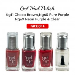 Ebo Gel Nail Polish Long Lasting Gel Set 4 Color Choco Brown Neon Purple Pure Purple & Top Coat Ebo Gel Nail Polish Long Lasting Gel Set 4 Color Choco Brown Neon Purple Pure Purple & Top Coat