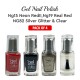 Free Shipping Ebo Gel Nail Polish Long Lasting Gel Set 4 color. Silver Glitter, Neon Red ll, Real Red, & Top Coat