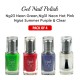 Free Shipping Ebo Gel Nail Polish Long Lasting Gel Set 4 color Summer Purple, Neon Green 2 Neon Hot Pink & Top Coat