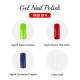 Free Shipping Ebo Gel Nail Polish Long Lasting Gel Set 4 color Summer Purple, Neon Green 2 Neon Hot Pink & Top Coat