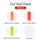 Free Shipping Ebo Gel Nail Polish Long Lasting Gel Set 4 color Orange Glitter, Summer Orange, Neon Pasyel & Top Coat