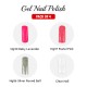 Free Shipping Ebo Gel Nail Polish Long Lasting Gel Set 4 color Pastel Pink, Baby Lavender, Silver Round Ball & Top Coat