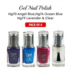 Ebo Gel Nail Polish Long Lasting Gel Set 4 Color Angel Blue, Laveder Lll, Ocean Blue & Top Coat Ebo Gel Nail Polish Long Lasting Gel Set 4 Color Angel Blue, Laveder Lll, Ocean Blue & Top Coat