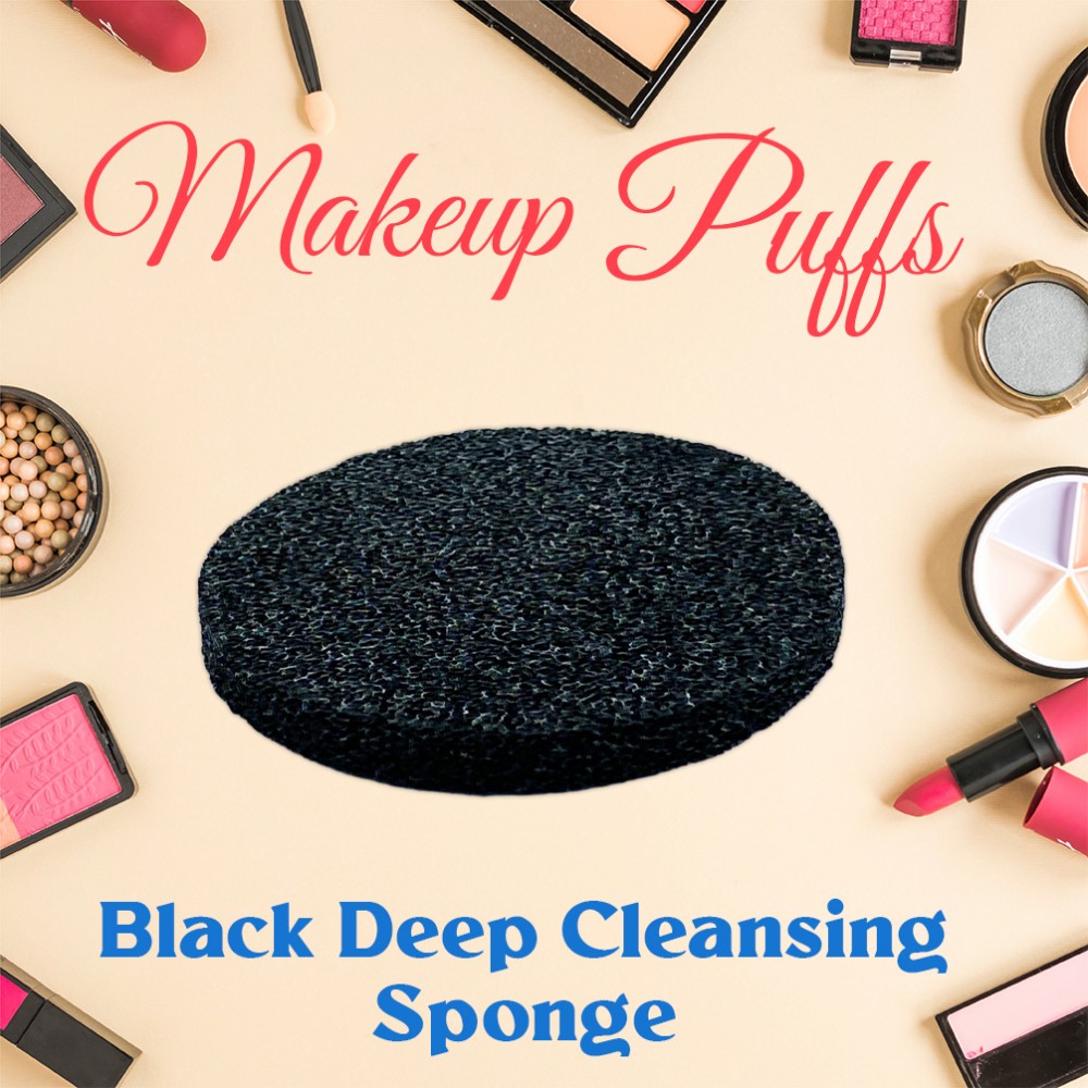Ebo Cosmetic Makeup Sponge Black Cosmetic Sponge 2 Pcs