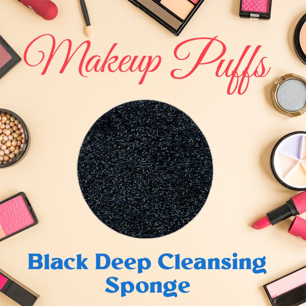 Ebo Cosmetic Makeup Sponge Black Cosmetic Sponge 2 Pcs