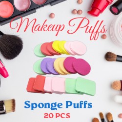 Ebo Cosmetic Makeup Sponge Powder Puff Foundation Sponge Blender Makeup Puff Assorted Sponge 20 Pcs