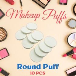 Ebo Cosmetic Makeup Sponge Powder Puff Foundation Sponge Blender Round Makeup Puff 10 Pcs